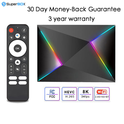 Superbox R69 plus smart TV box 8K/4k HDR-Android 14.0 30 Day Money-Back  Guarantee
